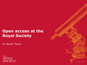 Open access at the Royal Society