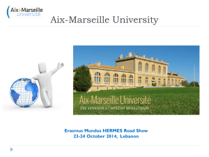 Presentation made by Aix-Marseille University - Tethys