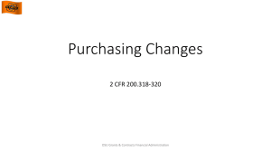 UG Purchasing Changes