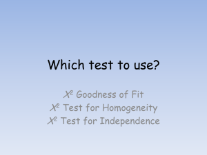 Which test to use?