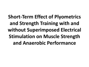 Short-Term Effect of Plyometrics and Strength Training with