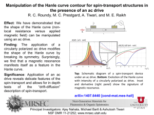 Hanle curve manipulation w/ AC drive