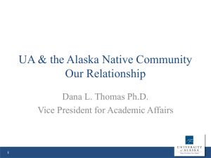 ANCSA PowerPoint - University of Alaska System