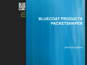 BlueCoat products Packetshaper