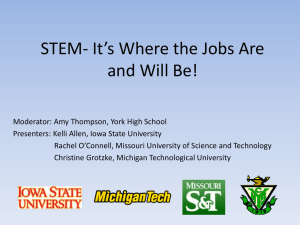 STEM—It`s Where the Jobs Are and Will Be!