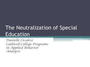 Chapter 13 Neutralization of special education