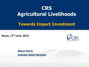 Shaun Ferris: CRS Agricultural Livelihoods