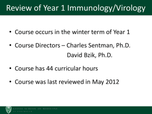 Year 1 - Immunology / Virology Course Review
