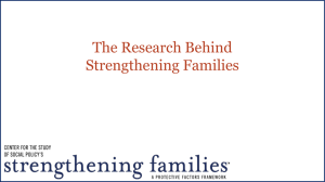 The Research Behind Strengthening Families (PowerPoint)