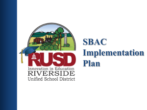 SBAC Implementation Plan