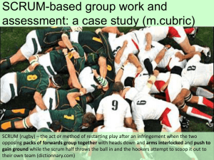 SCRUM-based group work and assessment: a case study