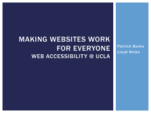 "Making Websites Work for Everyone" Powerpoint slides