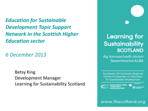 Betsy King, Learning for Sustainability Scotland