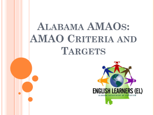 Alabama AMAOs - Alabama Department of Education
