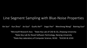Line Segment Sampling with Blue-Noise Properties