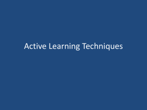 Active Learning Techniques PowerPoint