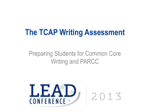 TCAP Writing Assessment Presentation