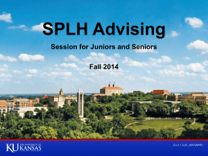 SPLH Advising - Department of Speech Language Hearing