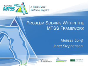 Problem Solving Within the MTSS Framework FINAL