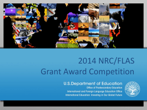 2014 NRC/FLAS Grant Award Competition