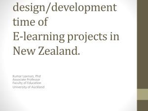 A study on the design/development time of e-learning