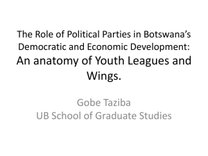 The Role of Political Parties in Botswana`s - FES