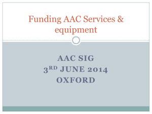 Specialist AAC Services/Hubs