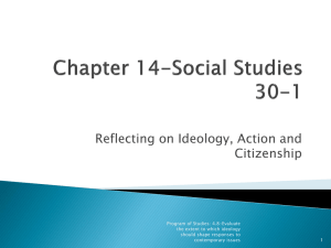 Chapter 14-Social Studies 30-1