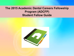 2015 ADCFP Student Guide - UNC School of Dentistry