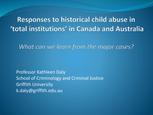 Presentation to historical child sexual abuse forum