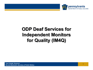 Developing Services for People with ID Who are Also Deaf