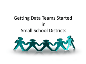 Getting Data Teams Started in Small School Districts