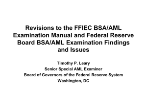 2010 Federal Reserve Board BSA/AML Examinations