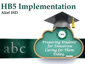 the AISD HB5 Implementation Plan