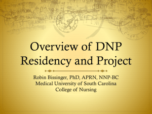 Overview of DNP Residency and Project