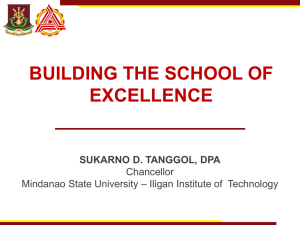 building the school of excellence - Mindanao State University