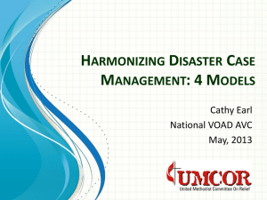 Harmonizing Disaster Case Management: 4 Models