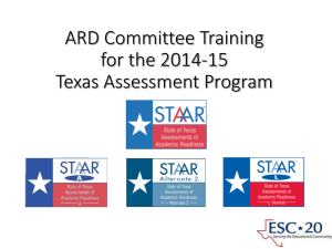 2014-2015 ARD Committee State Assessment Decision