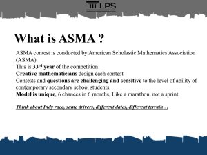 American Scholastic Math Association ASMA contests
