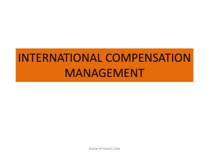 INTERNATIONAL COMPENSATION MANAGEMENT