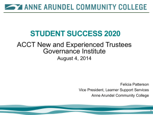 Student Success Power Point - Association of Community College