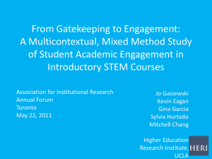 From Gatekeeping to Engagement - Higher Education Research
