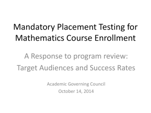 Math Testing & Placement
