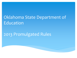 2013 Promulgated Rules - Cooperative Council for Oklahoma