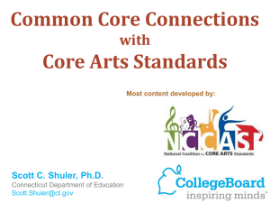 Common Core-Arts Standards presentation S Shuler 12