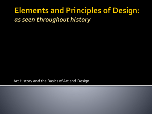 Elements and Principles of Design: as seen throughout history