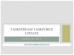 Taskstream Taskforce Presentation 032614