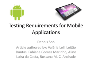 Testing Requirements for Mobile Applications
