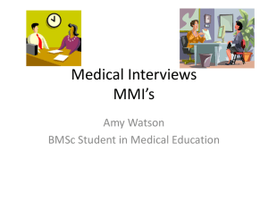 Medical Interviews