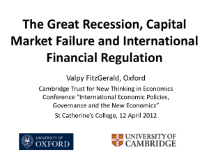 The Great Recession, Capital Market Failure and International